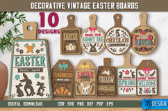 Decorative Vintage Easter Boards Laser Cut Bundle, Decor SVG Product Image 1