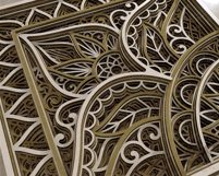 Decorative multilayer mandala SVG cut file for home wall decor