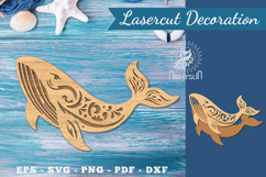 Decorative Whale Lasercut Decoration Product Image 1