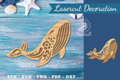Decorative Whale Lasercut Decoration Product Image 1