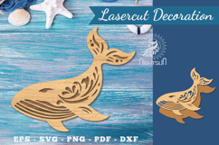 Decorative Whale Lasercut Decoration Product Image 1
