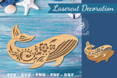 Decorative Whale Lasercut Decoration Product Image 1