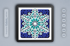 Decorative Winter Snowflake Mandala Layered Papercut Product Image 2