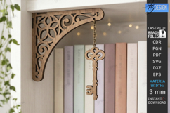 Decorative Bookshelf Corner Brackets Laser Cut | Home Decor Product Image 1