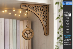 Decorative Bookshelf Corner Brackets Laser Cut | Home Decor Product Image 1