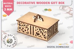 Decorative Wooden Gift Box Laser Cut. 3D Box SVG Product Image 1