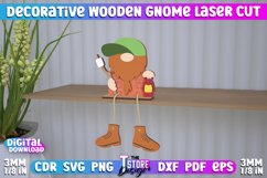 Decorative Wooden Gnome Laser Cut Bundle, 3D Table Statuette Product Image 6