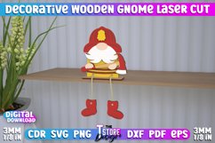 Decorative Wooden Gnome Laser Cut Bundle, 3D Table Statuette Product Image 8