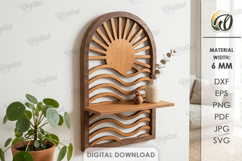 3D Decorative Shelf Laser Cut. Wall Display Shelf SVG Product Image 1