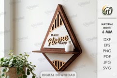 3D Decorative Shelf Laser Cut. Wall Display Shelf SVG Product Image 1