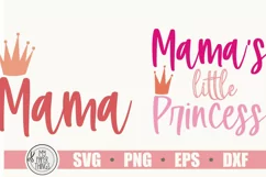 Mommy and me svg | Mama's little princess svg Product Image 2