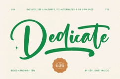 Dedicate - Bold Handwritten Font Product Image 1