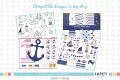 Little sailor svg, sailor girls, sailor birthday svg Product Image 2