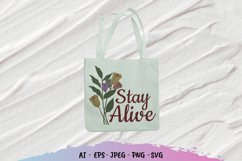 Floral Stay Alive SVG Product Image 1