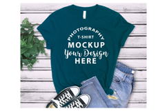Bella Canvas 3001 T-shirt Mockup DEEP TEAL Product Image 1