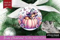 Deer Halloween Ornament PNG Coquette PNG Sublimation Product Image 1