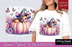Deer Halloween Square Tshirt Background Coquette PNG Product Image 1