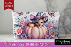 Deer Halloween Cosmetic Bag Coquette Makeup Bag PNG Product Image 1