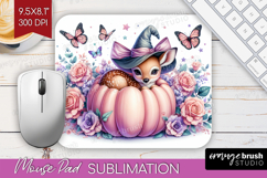 Deer Halloween Mouse Pad Sublimation Coquette Mousepad PNG Product Image 1