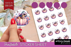 Deer Halloween Round Sticker Coquette Printable Sticker Product Image 1