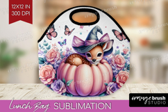 Deer Halloween Lunch Bag Coquette Lunch Bug PNG Sublimation Product Image 1