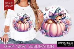 Deer Halloween Round Tshirt Background Coquette PNG Product Image 1