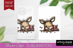 Deer Valentine Phone Case PNG Whimsical Animal Case PNG Product Image 1
