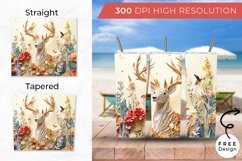 3D 20oz Deer Tumbler Sublimation, Animal Tumbler Wrap Product Image 2