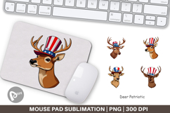 Mouse Pad Deer Patriotic Product Image 1