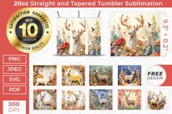 3D 20oz Deer Tumbler Sublimation, Animal Tumbler Wrap Product Image 1