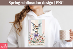 Gentle Spring Floral Deer sublimation Spring sublimation Product Image 2