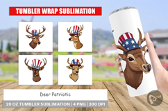 Tumbler Deer Patriotic Product Image 1