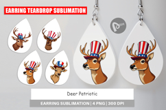 Earring Deer Patriotic Product Image 1