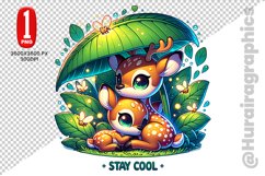 Cute Deer Clipart - PNG File Product Image 1