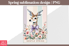 Gentle Spring Floral Deer sublimation Spring sublimation Product Image 1