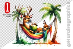 Cute Deer Clipart - PNG File Product Image 1