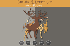 3D Layered Deer SVG Product Image 2