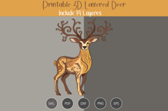 3D Layered Deer SVG Product Image 3