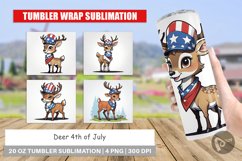Tumbler Wrap Deer 4th of July Product Image 1