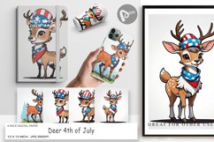 Digital Paper Deer 4th of July Product Image 1