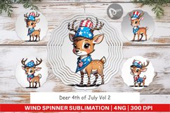 Wind Spinner Deer 4th of July Product Image 1