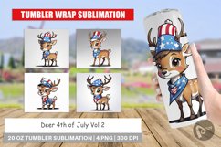 Tumbler Wrap Deer 4th of July Product Image 1