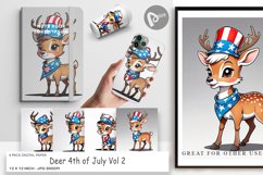 Digital Paper Deer 4th of July Product Image 1