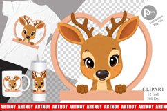 Clipart Heart Deer Product Image 1