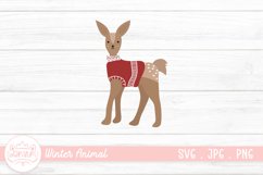 Winter Animal Illustration Sticker| Winter Animal Clipart Product Image 1