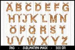 Christmas Deer Alphabet Bundle, Sublimation ABC Product Image 2