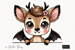 Cute Halloween Deer Peeking | Halloween PNG Product Image 1