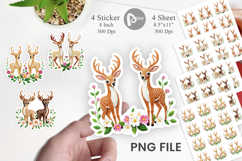 Deer Embroidery Sticker Product Image 1