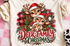 Deer Family Christmas PNG Product Image 1