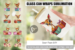 Glass Can Deer Fawn Gift Product Image 1